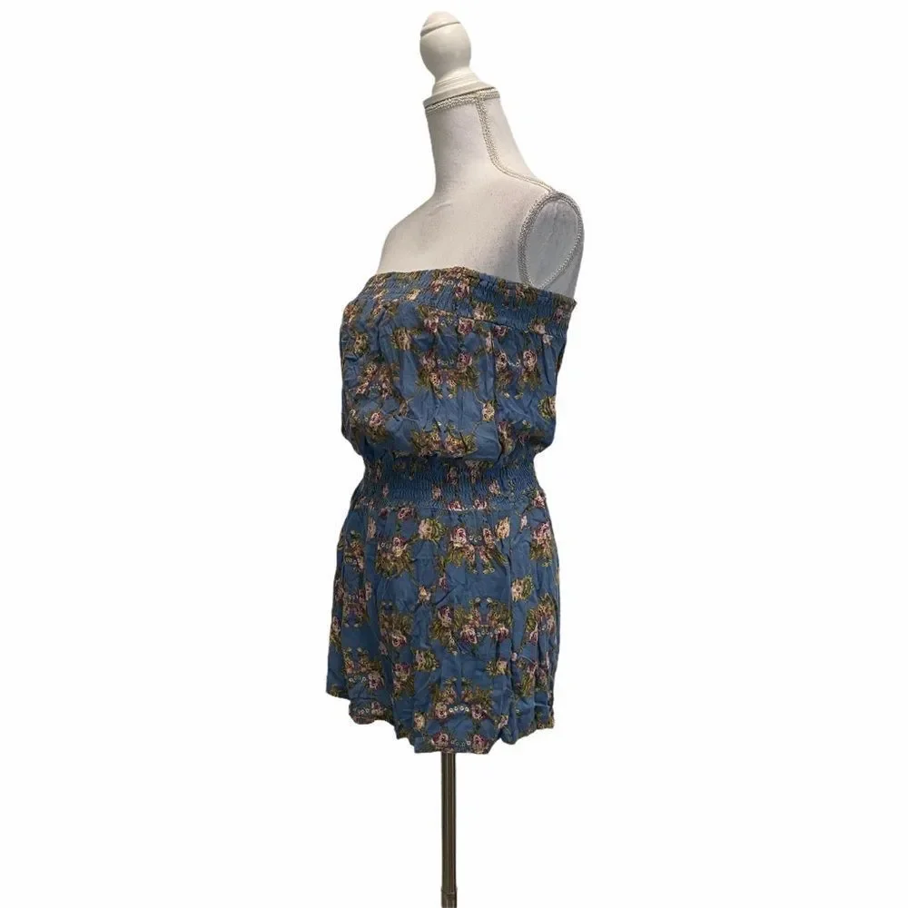 XL Floral Strapless w/ Pocket Jumpshort - Picture 2 of 6